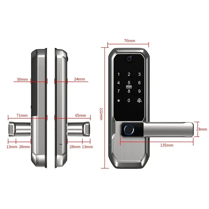 Tuya WiFi Smart Door Lock With - Smart Door Lock Wifi 评论和价格