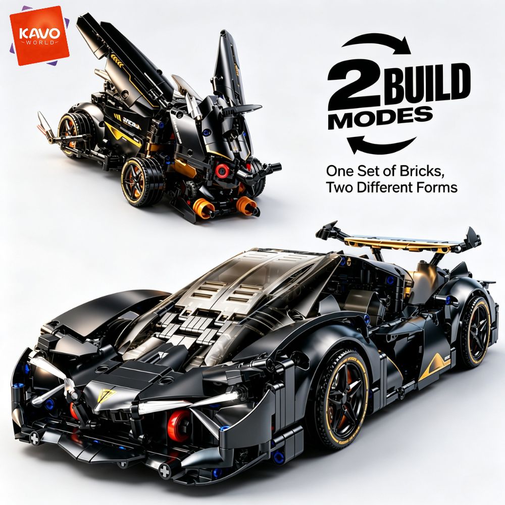 KAVOWORLD 1248pcs MOC Black Ra - Stem Robotics Kit 评论和价格