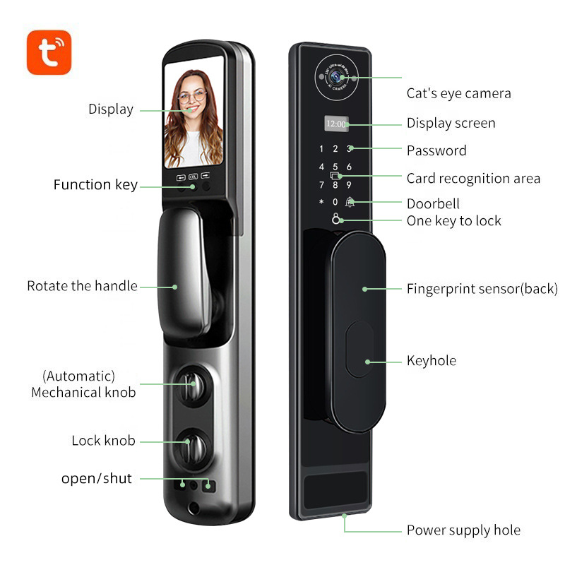 Automatic TUYA Wifi Cat Eye Ca - Smart Door Lock Wifi 评论和价格