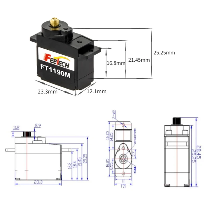 FEETECH FT1190M 4.8-6v 3.5kg M - Microcontroller Kit 评论和价格