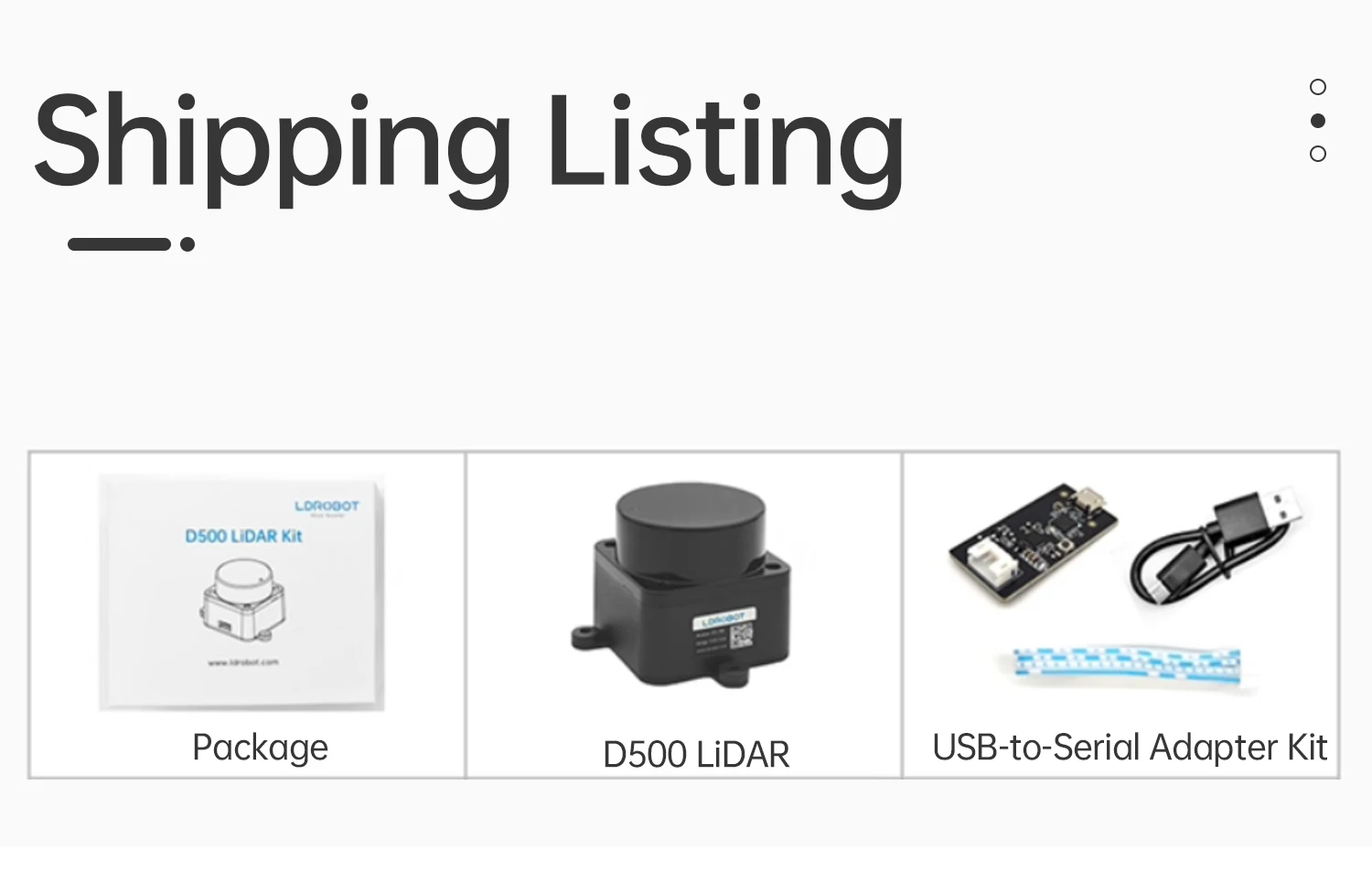 LDROBOT D500 lidar kit DTOF la - Sensor Kit Arduino 评论和价格