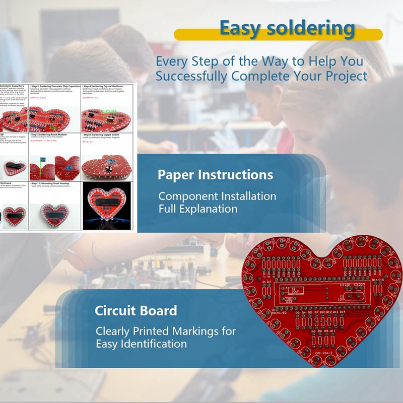 ●Soldering Practice Kit, Heart - Electronics Project Kit 评论和价格
